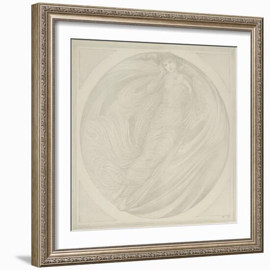 Eurydice Floating Among Flames, 1872-75-Edward Burne-Jones-Framed Giclee Print