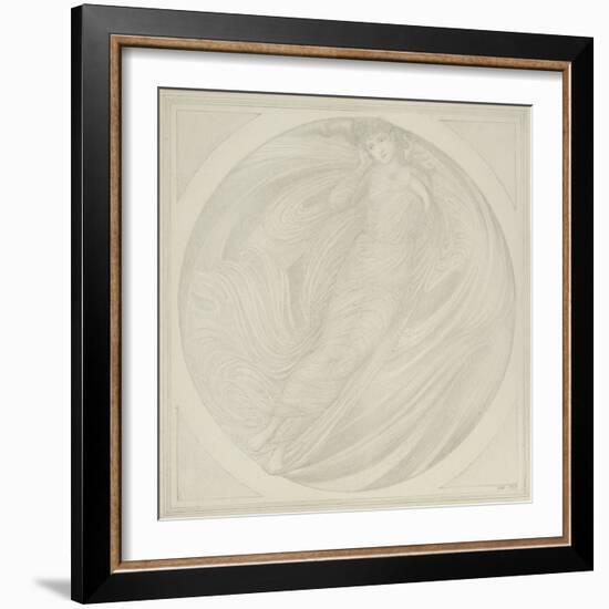 Eurydice Floating Among Flames, 1872-75-Edward Burne-Jones-Framed Giclee Print