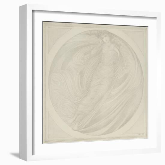 Eurydice Floating Among Flames, 1872-75-Edward Burne-Jones-Framed Giclee Print