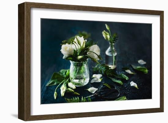 Eustoma in a Glass Jar-Dina Belenko-Framed Photographic Print