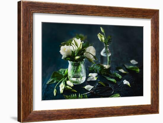 Eustoma in a Glass Jar-Dina Belenko-Framed Photographic Print