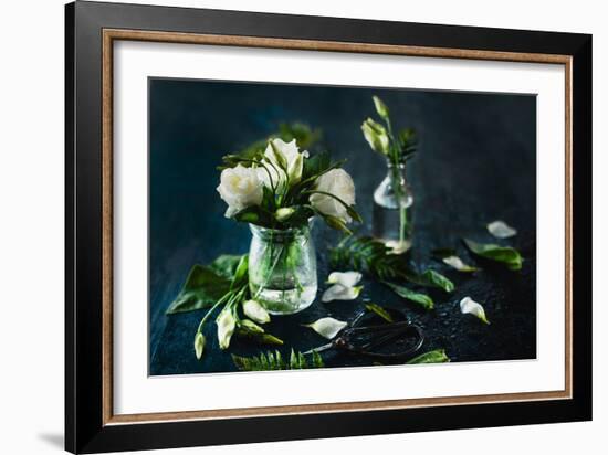 Eustoma in a Glass Jar-Dina Belenko-Framed Photographic Print