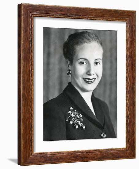 Eva Duarte De Peron, Wife of Argentine President Juan Domingo Peron-null-Framed Photo