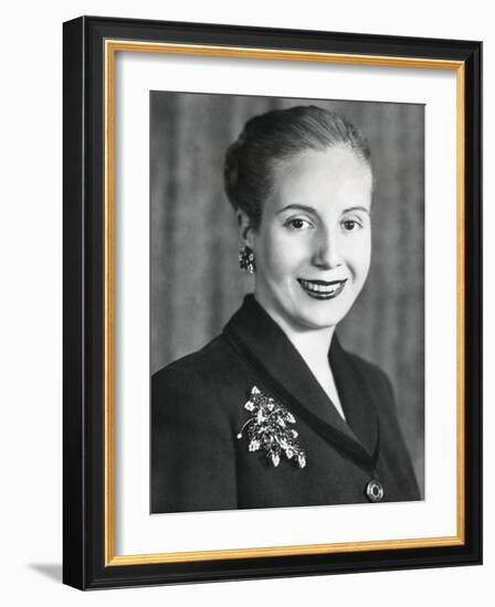 Eva Duarte De Peron, Wife of Argentine President Juan Domingo Peron-null-Framed Photo