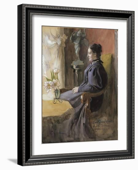 Eva Upmark, 1896-Carl Larsson-Framed Giclee Print