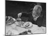 Evacuated London Child Having Tea Outdoors in the Country Where He is Living Temporarily-William Vandivert-Mounted Photographic Print