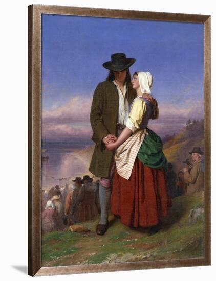 Evangeline and Gabriel-John Faed-Framed Giclee Print