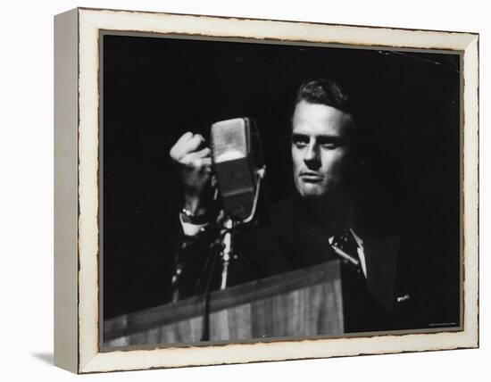 Evangelist, Billy Graham, Held Revival in Large Coliseum on Canadian National Exhibition Grounds-Ed Clark-Framed Premier Image Canvas