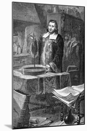 Evangelista Torricelli Invents Barometer-null-Mounted Giclee Print