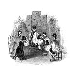 Gentleman Helps a Lady with Her Shawl-Evans-Photographic Print