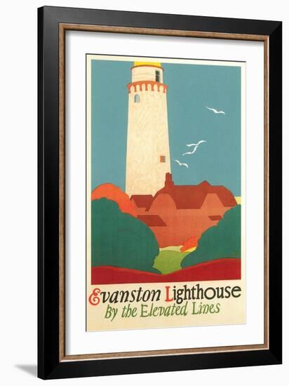 Evanston Lighthouse Poster-null-Framed Art Print