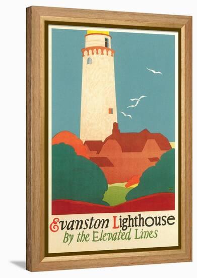 Evanston Lighthouse Poster-null-Framed Stretched Canvas