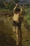 The Rest of a Hunter with Dogs, C1842-1896-Evariste Vital Luminais-Giclee Print