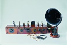 Battery-Powered Radio with Brown Loudspeaker Horn-Evaristo Baschenis-Giclee Print