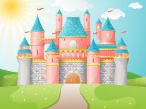 Fairytale Castle Illustration.-evdakovka-Framed Art Print