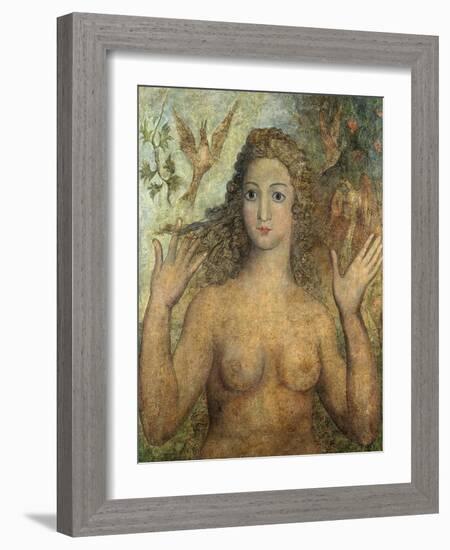 Eve Naming the Birds, 1810-William Blake-Framed Giclee Print