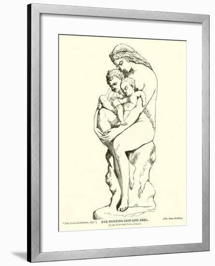 Eve Nursing Cain and Abel, by the Watcomb Terra Cotta Company-null-Framed Giclee Print