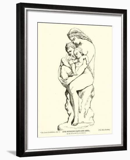 Eve Nursing Cain and Abel, by the Watcomb Terra Cotta Company-null-Framed Giclee Print