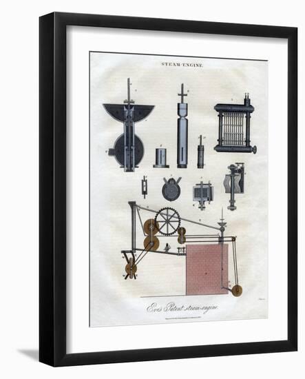 Eve's Patent Steam Engine, 1827-J Pass-Framed Giclee Print