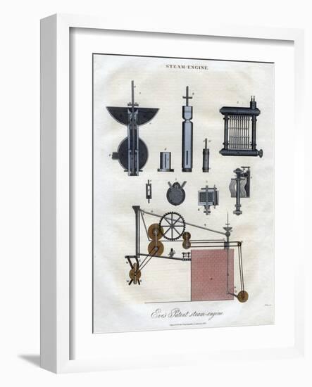 Eve's Patent Steam Engine, 1827-J Pass-Framed Giclee Print