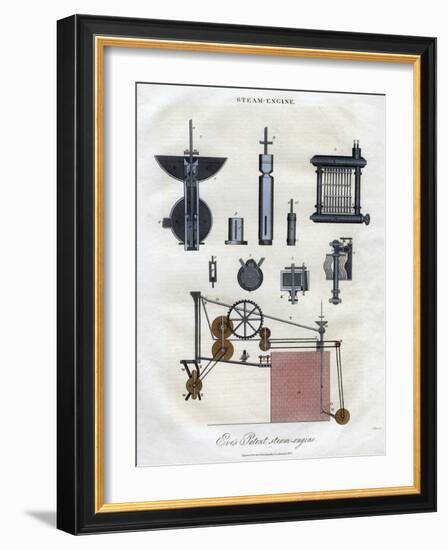 Eve's Patent Steam Engine, 1827-J Pass-Framed Giclee Print