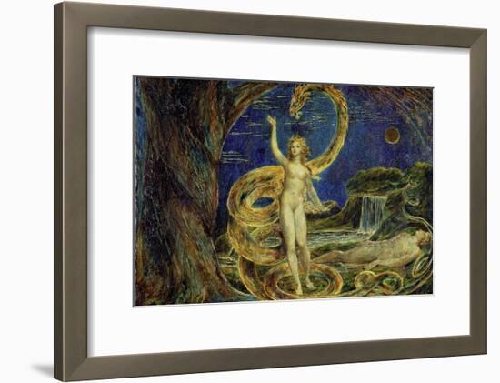 Eve Tempted by the Serpent-William Blake-Framed Giclee Print