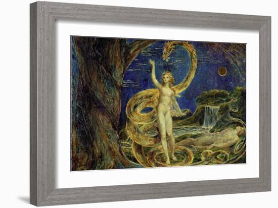 Eve Tempted by the Serpent-William Blake-Framed Giclee Print