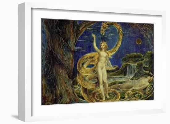 Eve Tempted by the Serpent-William Blake-Framed Giclee Print