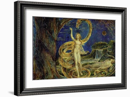 Eve Tempted by the Serpent-William Blake-Framed Giclee Print