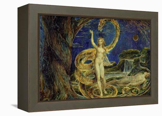 Eve Tempted by the Serpent-William Blake-Framed Premier Image Canvas