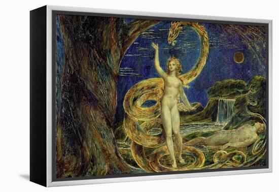 Eve Tempted by the Serpent-William Blake-Framed Premier Image Canvas