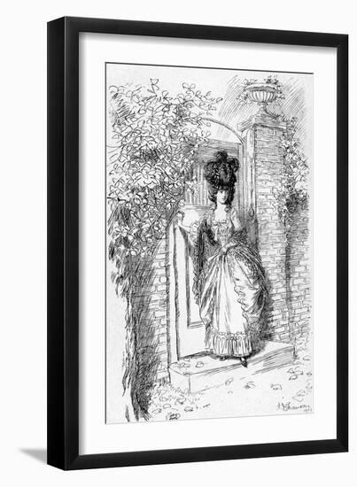 Evelina' by Fanny Burney-Hugh Thomson-Framed Giclee Print