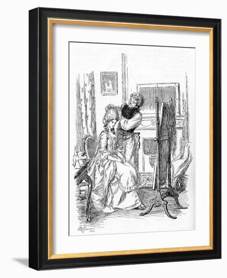 Evelina' by Fanny Burney-Hugh Thomson-Framed Giclee Print