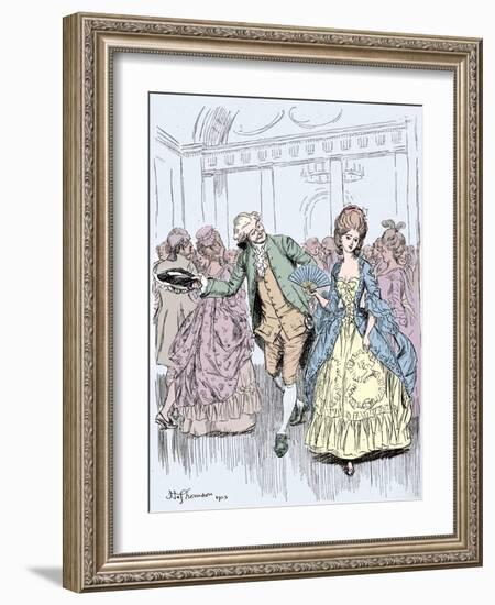 Evelina' by Frances Burney-Hugh Thomson-Framed Giclee Print