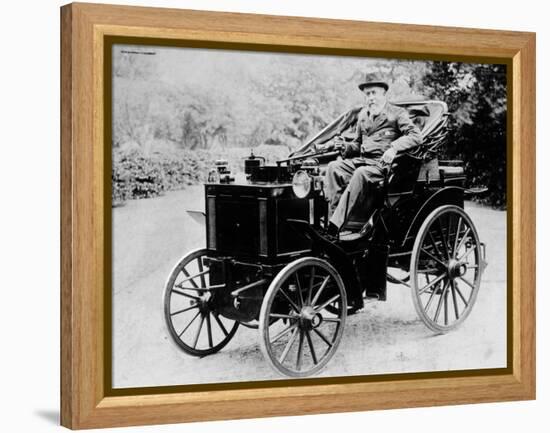 Evelyn Ellis Driving an 1895 Panhard, (1895)-null-Framed Premier Image Canvas