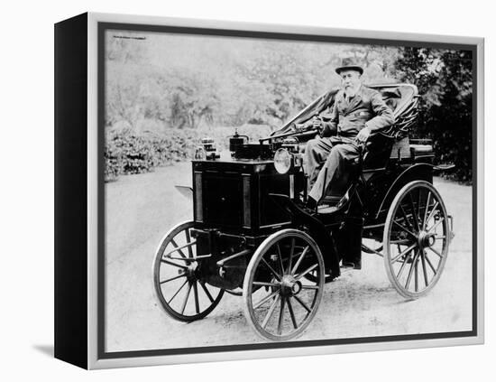 Evelyn Ellis Driving an 1895 Panhard, (1895)-null-Framed Premier Image Canvas