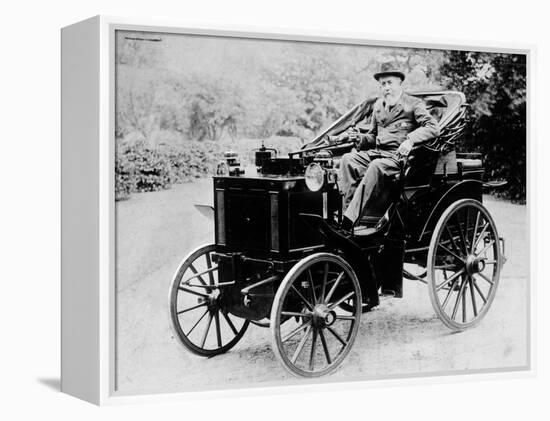 Evelyn Ellis Driving an 1895 Panhard, (1895)-null-Framed Premier Image Canvas