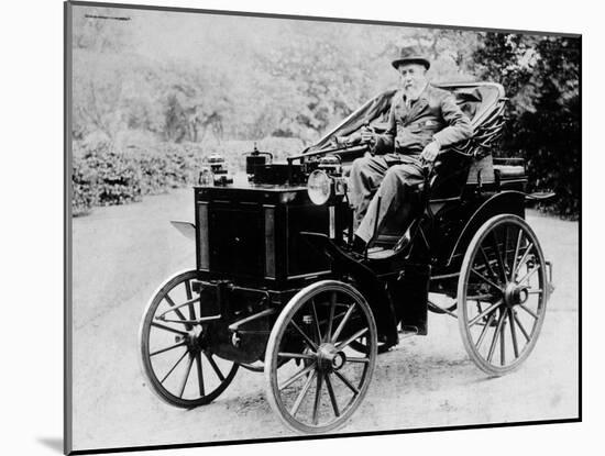 Evelyn Ellis Driving an 1895 Panhard, (1895)-null-Mounted Photographic Print