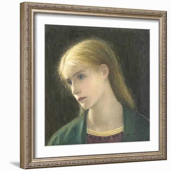 Evelyn Hope, 1870 (W/C with Scratching Out)-Edward Clifford-Framed Premium Giclee Print