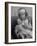 Evelyn Mott playing Nurse with doll as parents adjust children to abnormal conditions in wartime-Alfred Eisenstaedt-Framed Photographic Print