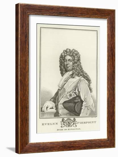 Evelyn Pierpoint, Duke of Kingston-Godfrey Kneller-Framed Giclee Print