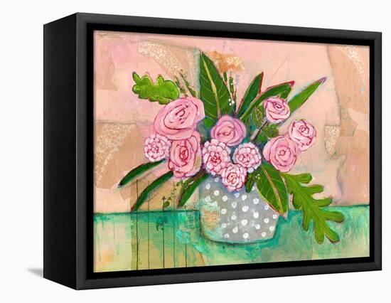 Evelyn Rose Flowers-Blenda Tyvoll-Framed Stretched Canvas