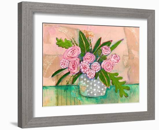 Evelyn Rose Flowers-Blenda Tyvoll-Framed Art Print