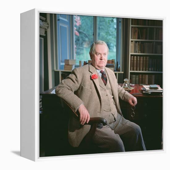 Evelyn Waugh, in His Study at Combe Florey, 1963-null-Framed Premier Image Canvas