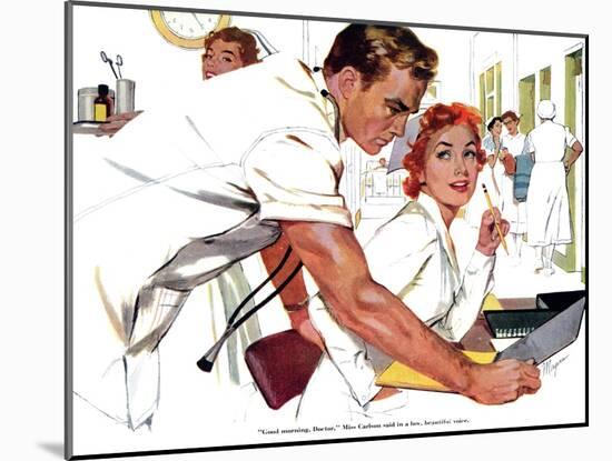 Even Doctors Are Human  - Saturday Evening Post "Leading Ladies", April 3, 1954 pg.26-Robert Meyers-Mounted Giclee Print