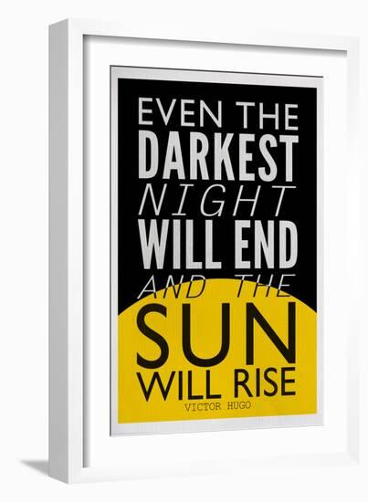 Even The Darkest Night Will End and the Sun Will Rise-null-Framed Art Print