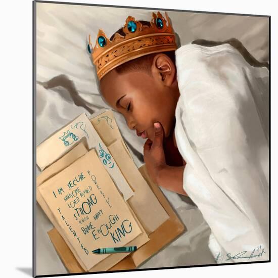 Even When I’m Sleeping - Boy-Salaam Muhammad-Mounted Art Print