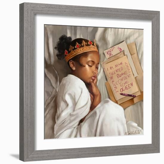 Even When I’m Sleeping - Girl-Salaam Muhammad-Framed Premium Giclee Print