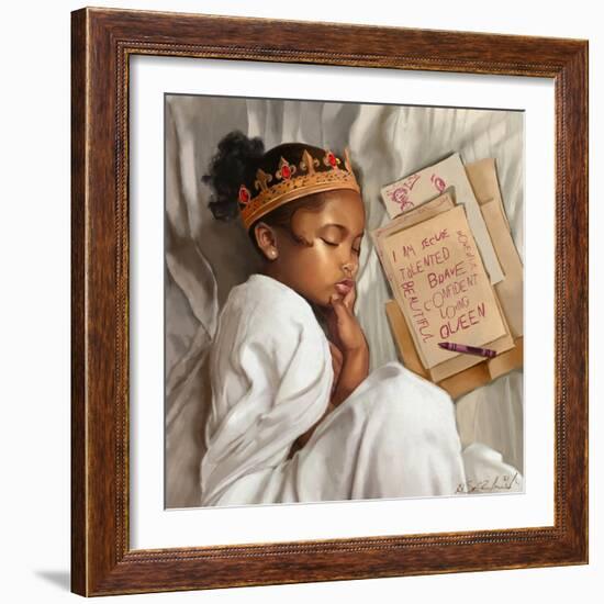 Even When I’m Sleeping - Girl-Salaam Muhammad-Framed Premium Giclee Print