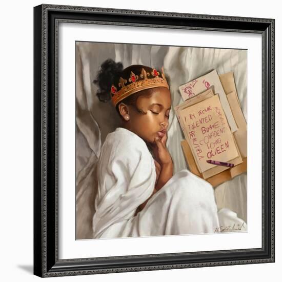 Even When I’m Sleeping - Girl-Salaam Muhammad-Framed Premium Giclee Print